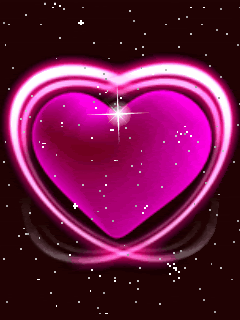 Gif animé coeur rose